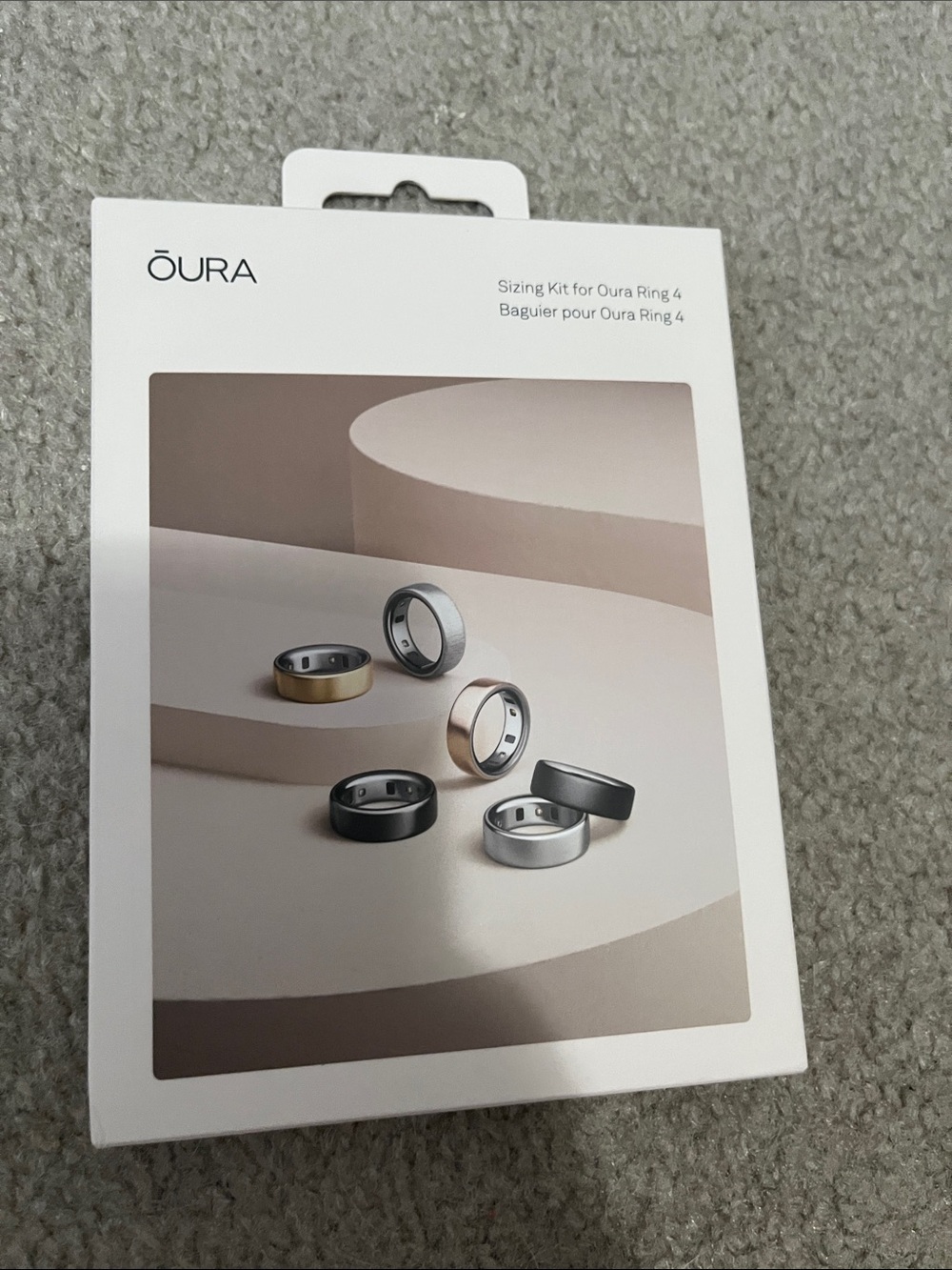 Oura Ring Sizing Kit - White Packaging with Multi-Tone Ring Images